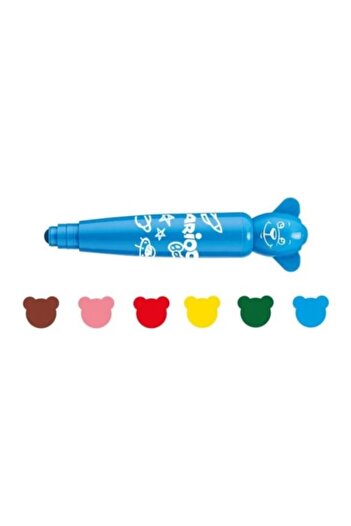 CARIOCA Teddy Jumbo Baby Felt Tip Pen 6 Pcs