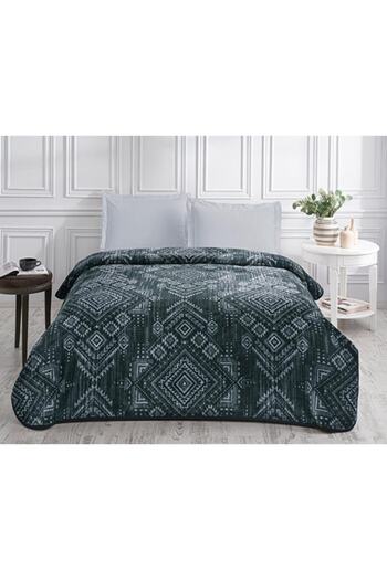 Özdilek Boucle Gray Double Printed Blanket