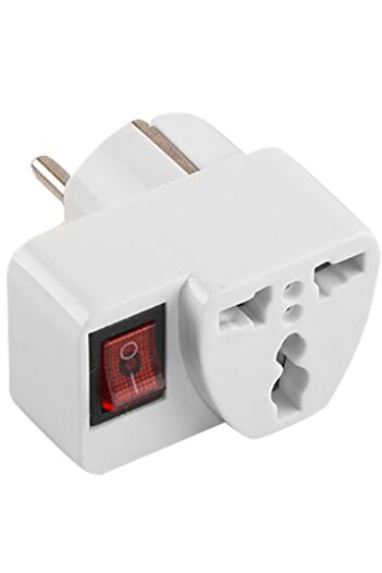 Powermaster أدوات Axe مع زر تشغيل/إيقاف، قابس إنجليزي، مقبس عالمي مربع من النوع الأبيض، متوافق مع الكمبيوتر المحمول