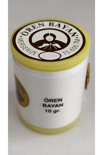 ATMACA TUHAFİYE Ören Bayan Koton Machine Embroidery Reel 10 γραμμαρίων Χρώμα: Χιονάτη