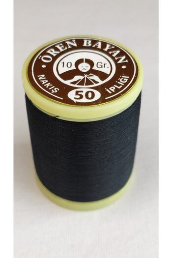 ATMACA TUHAFİYE Ören Bayan Koton Machine Embroidery Reel 10 γραμμαρίων Χρώμα: Μαύρο