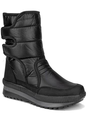 Altın Adım Μαύρες Unisex Θερμική Γούνινη Αντιολισθητική Σόλα Γυναικείες - Ανδρικές - Παιδικές Μπότες Χιονιού
