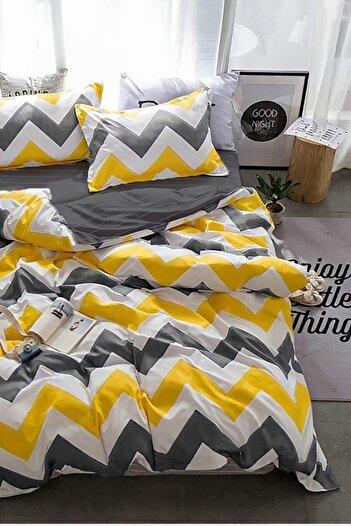 Always Single Double Sided Duvet Cover Set with Elastic Sheet