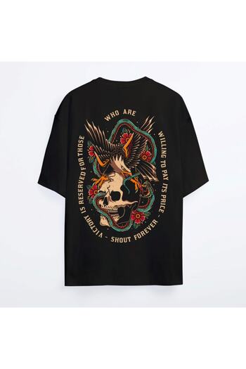 Shout Μπλουζάκι Unisex Oversize "Eagle Vs Snake" Oldschool