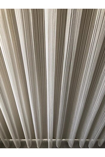 Brillant Striped Tulle New Model Tulle Curtain 1/2 Sparse Pleat