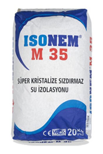 İsonem Boya & Yalıtım Teknolojileri Isonem M35 Sızdırmaz Kristalize Su Yalıtım Malzemesi 20 Kg
