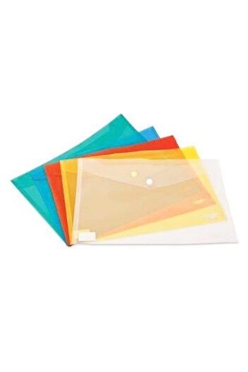 Limmy Snap Envelope File A4 Transparent Colored File - 1 Piece