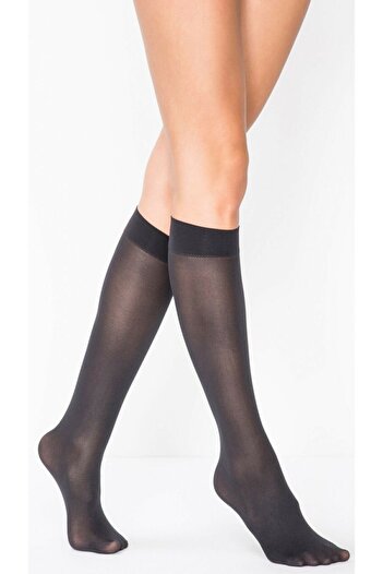 Dore Black Knee Socks - 40 Denier, 12-Piece Yellow Box