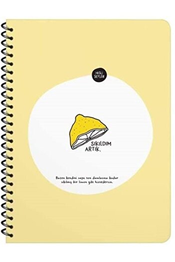 KESKİN COLOR Feeling Things I'm Now So Bored 80 Sheets Medium Size Checkered Notebook