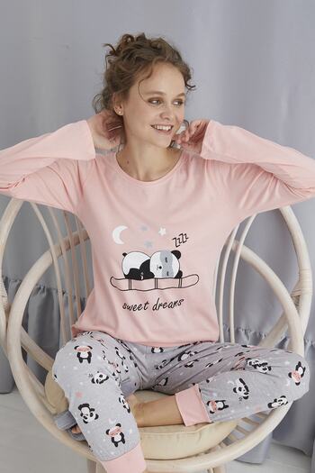 STRAWBERRY SET PIJAMA BUMBAC MÂNECĂ LUNGA
