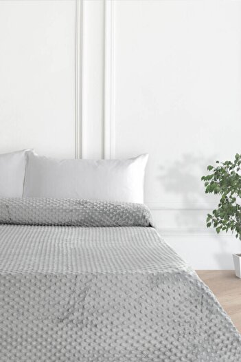 Merinos Pearl Bud Double Blanket 200X220 - Gray