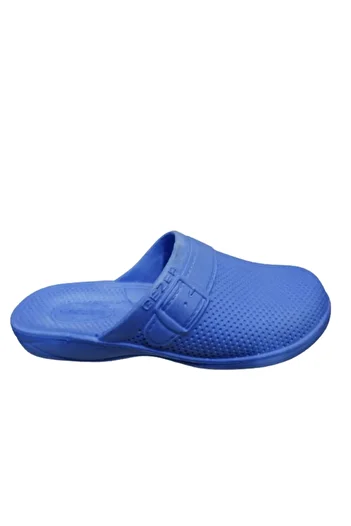 GEZER Ge0358-10 Men's Blue Pointed Closed Front Bathroom Garden Slippers