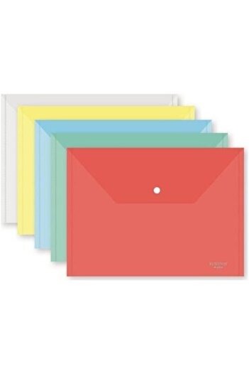 Limmy Snap Envelope File A4 Transparent Colored File - 1 Piece