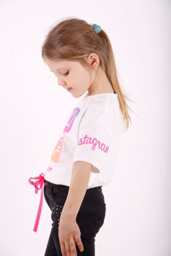 Toontoy Girl - Instagram Printed Crop T-Shirt