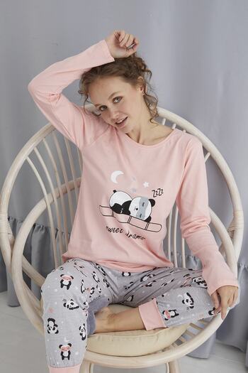 STRAWBERRY SET PIJAMA BUMBAC MÂNECĂ LUNGA