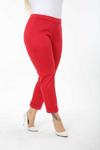 Esina Women's Diver / Scuba Fabric Ankle Length Trousers