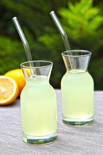 Seram Collection Set of 6 Transparent Glass Curved Straws
