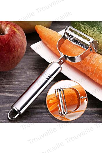 Trouvaille Stainless Steel Julian Peeler, Vegetable Fruit Slicer Peeler, Potato Peeler