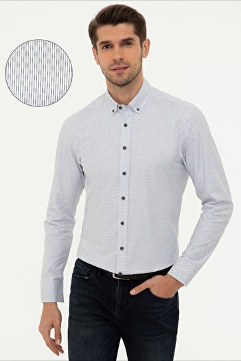 Pierre Cardin Чоловіча сорочка Antrasıt G021SZ004.000.1359856