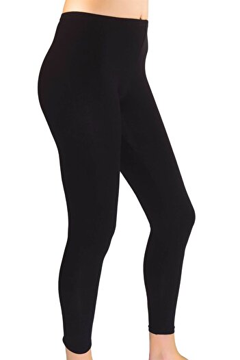 DONEX Women's Black Cotton Long Tights