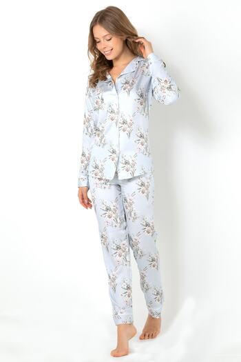 Doremi Blue Grace Long Sleeve Pajama Set New Season