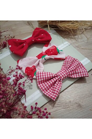 Feriatolye Baby Girl Strawberry Bandana Set