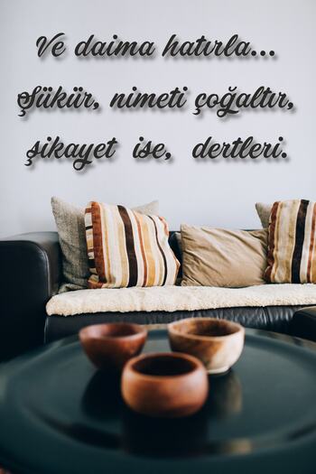 NT Handmade Siyah Ahşap Ve Daima Hatırla Duvar Dekoru - Salon Oturma Yatak Odası Mutfak Için 80x40cm Mdf Tablo