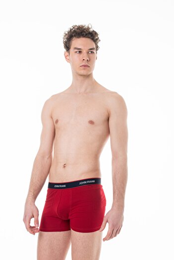 John Frank Erkek Kırmızı Multicolor Boxer