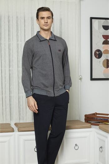 KLY 7424 Men's Zippered Tracksuit Set