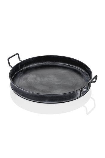 The Mia Galvanized Tray Dark Stone 48x40cm