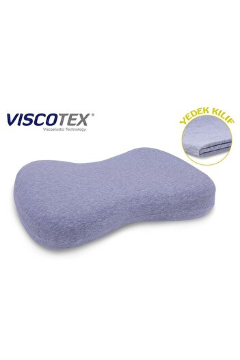 VİSCOTEX Visco Ortopedik Boyun Destekli-ekstra Pamuk Kılıf-taşıma Çantalı Yastık-60x40x12, Sarı