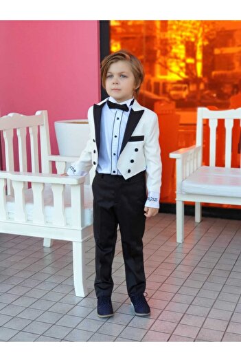Aslı Türkoğlu Boy's White Tuxedo Tuxedo