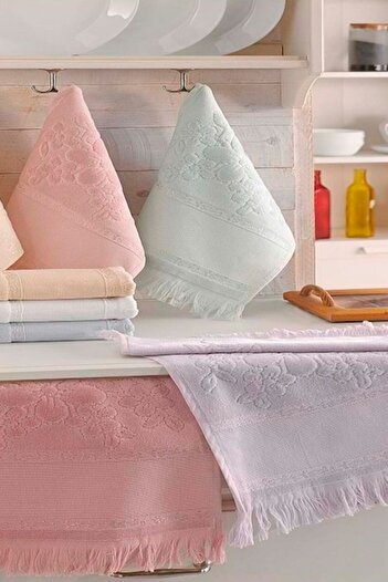 Fiesta Етамін 6 штук 30x50 з бордюром і бахромою, оксамитовий рушник