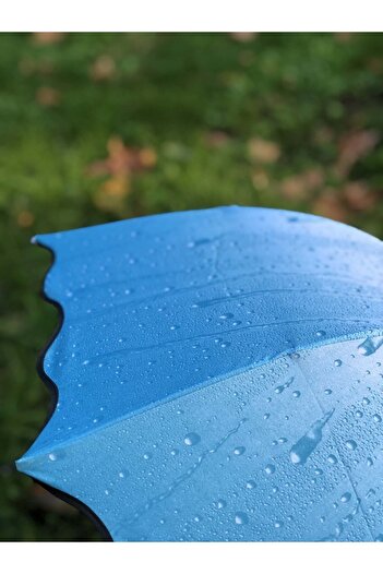 Rainwalker Rüzgarda Kırılmayan Su Damlacıklı Mavi Kadın Şemsiye