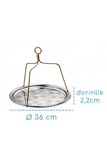Hoop Abant Çelik 430 Çaycı Tepsisi No:2 36cm