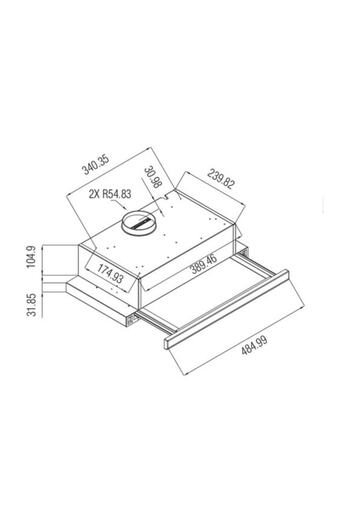 HİBSAN 8062 W 60 Beyaz Sürgülü Aspiratör