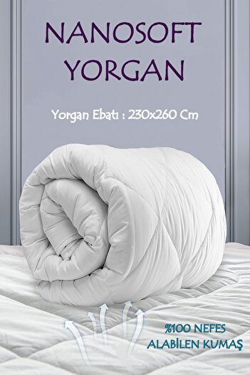 NANOSOFT Mikrofiber King Size Yorgan 230 x 260 cm