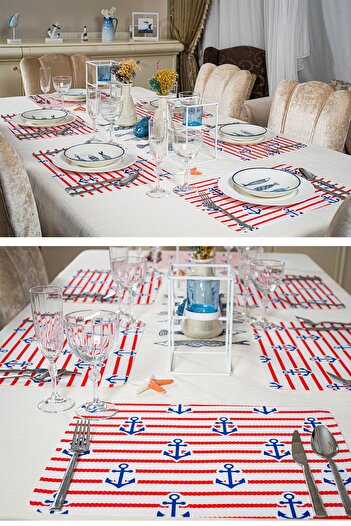 Hayveys home 6 Pieces Nautical Themed Placemat Set