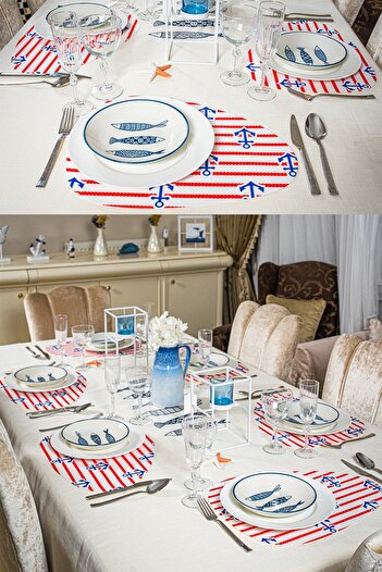 Hayveys home 6 Pieces Nautical Themed Placemat Set