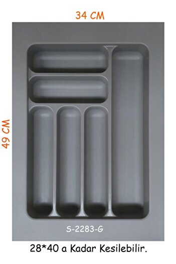 STARAX S-2293-g Çekmece Içi Plastik Kaşıklık Gri