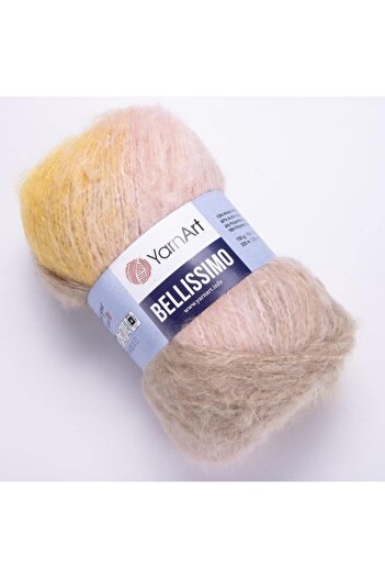Yarnart Bellissimo Batik 150 γραμμάρια 13% Περιεκτικότητα σε Mohair Κλωστή Πλεκτής Χειροποίητης Κατασκευής Κωδικός χρώματος: 1410