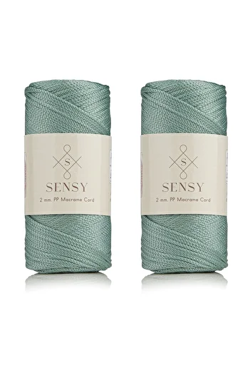 SENSY Premium 400 gr Sfoară de macrame din poliester 2 mm Set de 2 Sfoară de ceai de insulă Sfoară de macrame Supla Bag Sfoară Nr:4