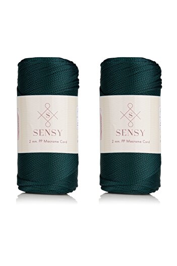 SENSY Funie macramé premium 400g poliester 2 mm set de 2 funii verzi pentru suport de masă Nr: 4