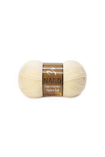 NAKO Superlambs Special %49 Yünlü 256 Krem Rengi El Örgü Ipi - 1 Adet