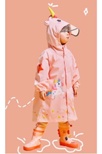 Petityu Unicorn Salmon Pink 3D αδιάβροχο αδιάβροχο