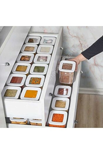 VİP AHMET Vip Ahmet Güneş Square Storage Container 3 Pieces 1200 ML VP-280 G