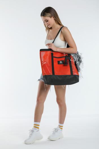ELEPHANT ÇANTA Unisex Orange Chain Mesh Beach Bag