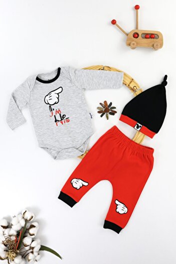 Umaybebek 3-Piece Baby Kids Set with Mickey Hat