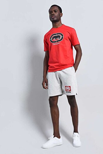 ECKO UNLTD Ecko Unlimited Baskılı Cepli Gri Erkek Sweat Şort