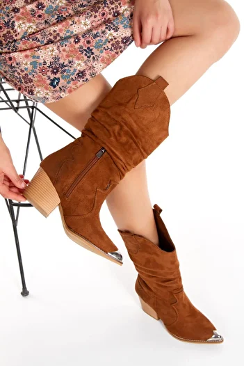 derithy Tobby Boots-tan Suede-ptm4500